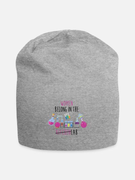 Wissenschaft, Labor, Chemie, Physik, Biologie, - Jersey-Beanie - Grau meliert
