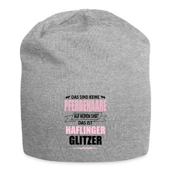 Pferde Pferd Haflinger Reiter Geschenk - Jersey-Beanie - Grau meliert - Vorne