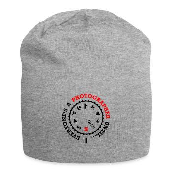Everyones a Photgrapher Until Photography - Jersey Beanie - heather grey - Front