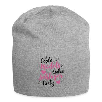 Coole Mädels machen Schlager Party - Schlagermusik - Jersey-Beanie - Grau meliert - Vorne