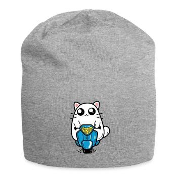 Scooter de chat - Bonnet en jersey - gris chiné - Devant