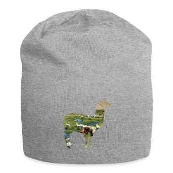 Alpaga alpaga alpaga lama lama lama - Bonnet en jersey - gris chiné - Devant