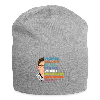 Belong In All Places RBG - Jersey Beanie - heather grey - Front