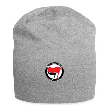 Antifa - Against Right - Jersey Beanie - heather grey - Front