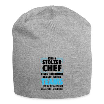 Ich bin stolzer Chef eines ungeheuer fantastischen - Jersey-Beanie - Grau meliert - Vorne