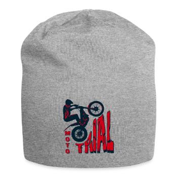 Moto Trial - Trial Bike - Motorcycle Motocross - Jersey Beanie - heather grey - Front