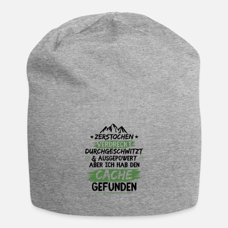Zerstochen verdreckt durchgeschwitzt - Jersey-Beanie - Grau meliert