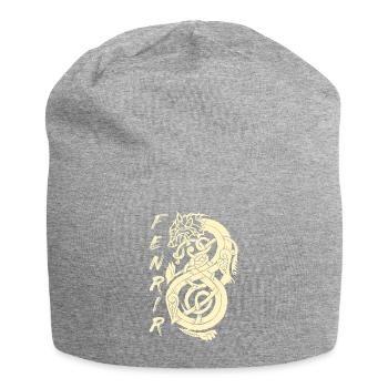 Fenrir The Nordic monster wolf - Jersey Beanie - heather grey - Front