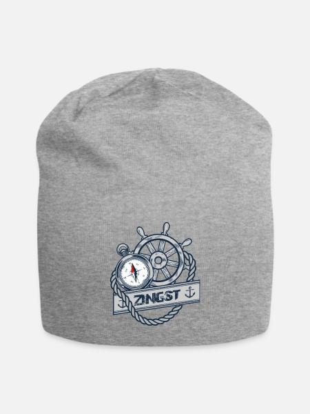 Zingst - DarssCoast - Dein Statement für den Darß - Jersey-Beanie - Grau meliert