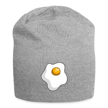 fried egg - Jersey Beanie - heather grey - Front
