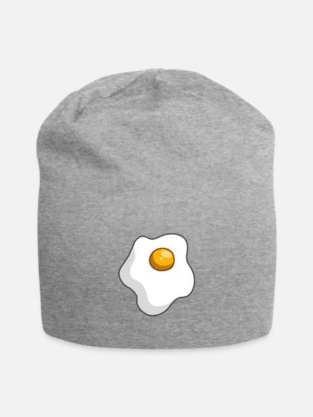Spiegelei - Jersey-Beanie - Grau meliert