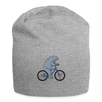 Bicycle Manatee Manatee Tshirt Roundtail Manatee - Jersey Beanie - heather grey - Front