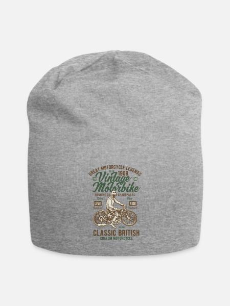 VINTAGE MOTORBIKE CLASSIC BRITISH MOTORCYCLE - Bonnet en jersey - gris chiné