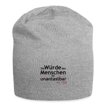 Grundgesetz - Jersey-Beanie - Grau meliert - Vorne