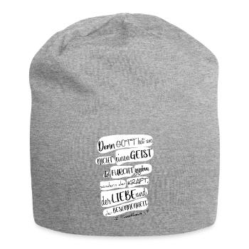 Bibel Inspiration christlich - Jersey-Beanie - Grau meliert - Vorne