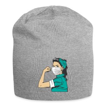 Rose The Riveter - Nurse Nurse - Jersey Beanie - heather grey - Front