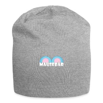 Kosename Mausebär Geschenkidee - Jersey-Beanie - Grau meliert - Vorne