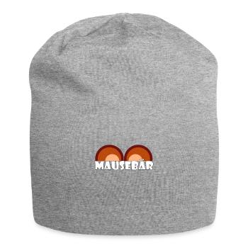 Kosename Mausebär Geschenkidee - Jersey-Beanie - Grau meliert - Vorne