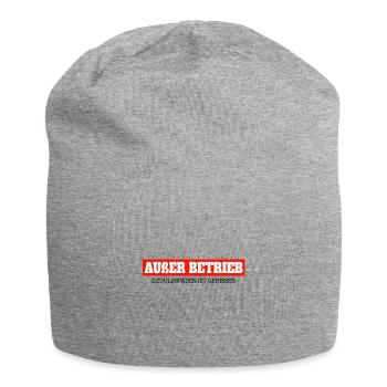 Außer Betrieb Geduldsfaden ist gerissen. Maske. - Jersey-Beanie - Grau meliert - Vorne