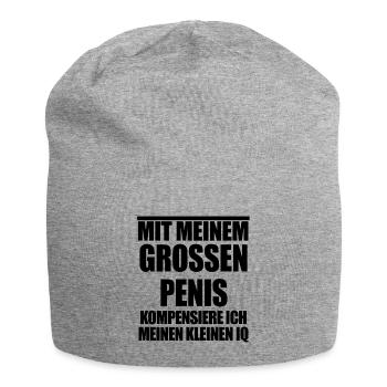 Mit meinem großen Penis - Jersey-Beanie - Grau meliert - Vorne