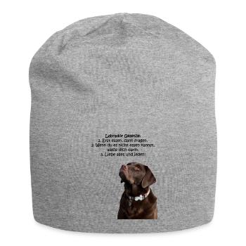 Die Gesetze eines Labradors - Jersey-Beanie - Grau meliert - Vorne