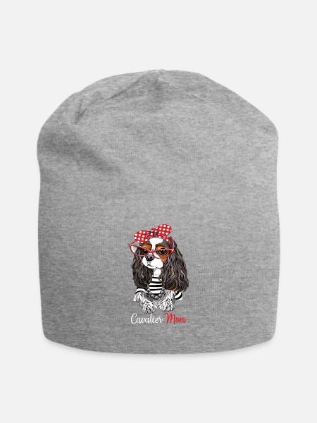 Cavalier King Charles Spaniel - Bonnet en jersey - gris chiné