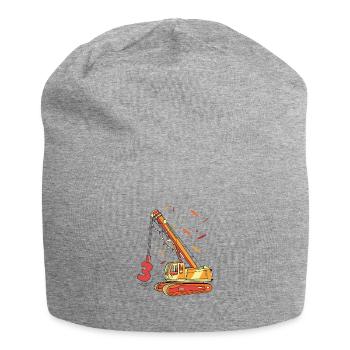 Cadeaux d'anniversaire de grue 3ème anniversaire garçon - Bonnet en jersey - gris chiné - Devant