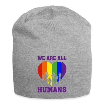 Christopher Streed Day We are ALL HUMANS Cadeau - Bonnet en jersey - gris chiné - Devant