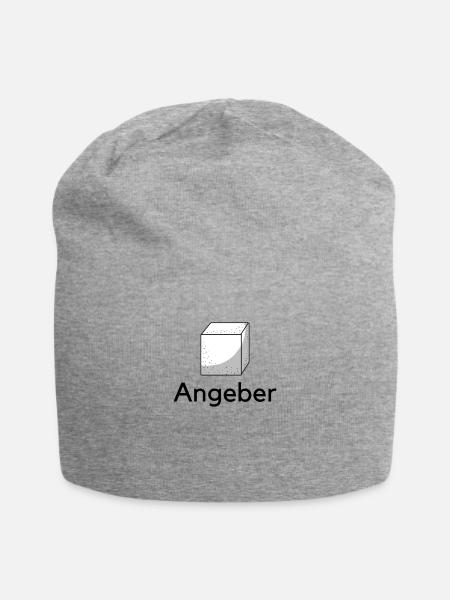 Angeber Freimaurer perfekter kubischer Stein - Jersey-Beanie - Grau meliert