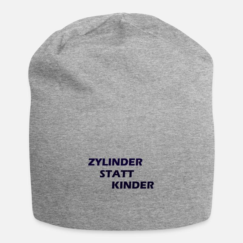 Auto Spruch - Jersey-Beanie - Grau meliert