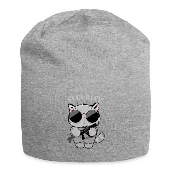 Agent de sécurité Cat avec pistolet - Bonnet en jersey - gris chiné - Devant