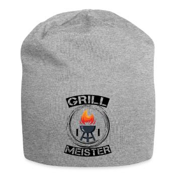 Grillmeister - Jersey-Beanie - Grau meliert - Vorne