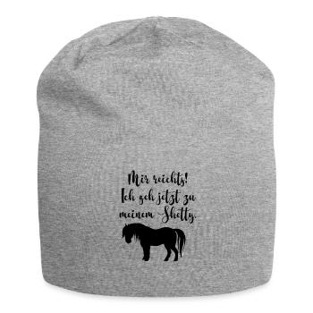 Mir reichts ich geh meinen Shetty reiten - Jersey-Beanie - Grau meliert - Vorne