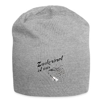 Zuckerbrot ist aus - Jersey-Beanie - Grau meliert - Vorne