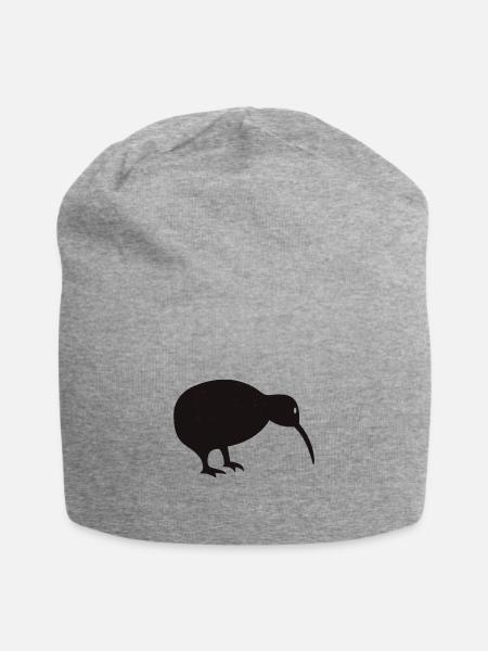 Kiwi Vogel Damen Geschenkidee Neuseeland - Jersey-Beanie - Grau meliert