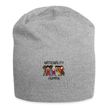 Nationality Man Anti-Racism Against Nazis - Jersey Beanie - heather grey - Front