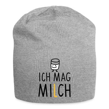 Ich mag Milch (b) - Jersey-Beanie - Grau meliert - Vorne