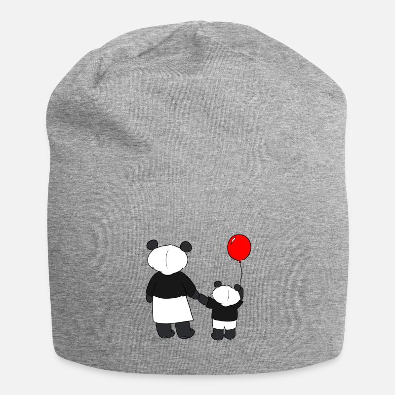 Mama Panda - Jersey Beanie - heather grey