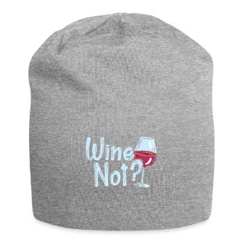 VIN PAS | VIN Pourquoi pas? Amateurs de vin Weingla - Bonnet en jersey - gris chiné - Devant