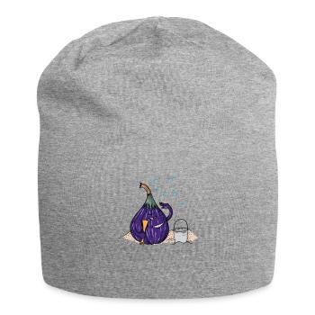 Feige am Strand - Jersey-Beanie - Grau meliert - Vorne