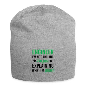 Ingenieur Ich argumentiere nicht, ich erkläre nur... - Jersey-Beanie - Grau meliert - Vorne