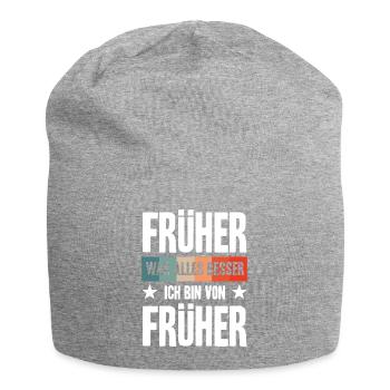 Früher war alles besser Ich bin von früher | Opa O - Jersey-Beanie - Grau meliert - Vorne
