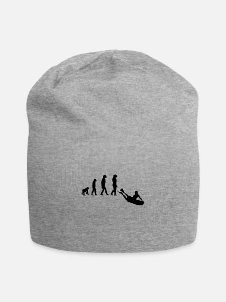 Bodyboarding Evolution Bodyboarder Geschenk - Jersey-Beanie - Grau meliert