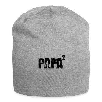 Daddy High 2 Pregnant Gift Daddy Twins - Jersey Beanie - heather grey - Front
