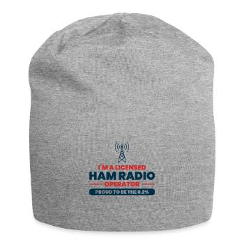 Cadeau drôle d'opérateur radio amateur - Bonnet en jersey - gris chiné - Devant