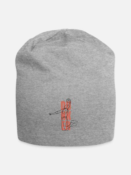 Cadeau de ballon de basket-ball basket - Bonnet en jersey - gris chiné