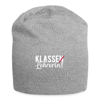 Abschied Geschenk für Klassenlehrerin mit dem Klas - Jersey-Beanie - Grau meliert - Vorne