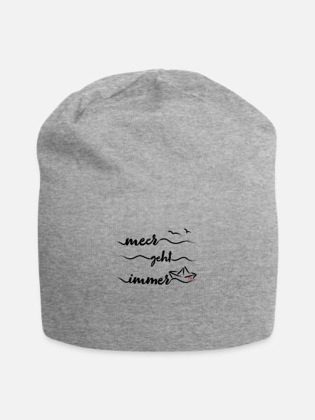 Papierschiff Meer Papierboot Papierschiffchen - Jersey-Beanie - Grau meliert