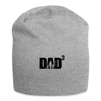 Dad up 3 proud father 3 children triple dad - Jersey Beanie - heather grey - Front