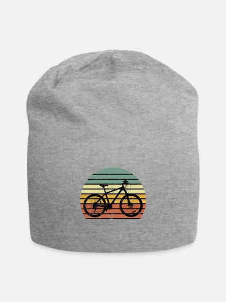Fahrrad Rad Fahrradfahren Retro Radfahren Geschenk - Jersey-Beanie - Grau meliert